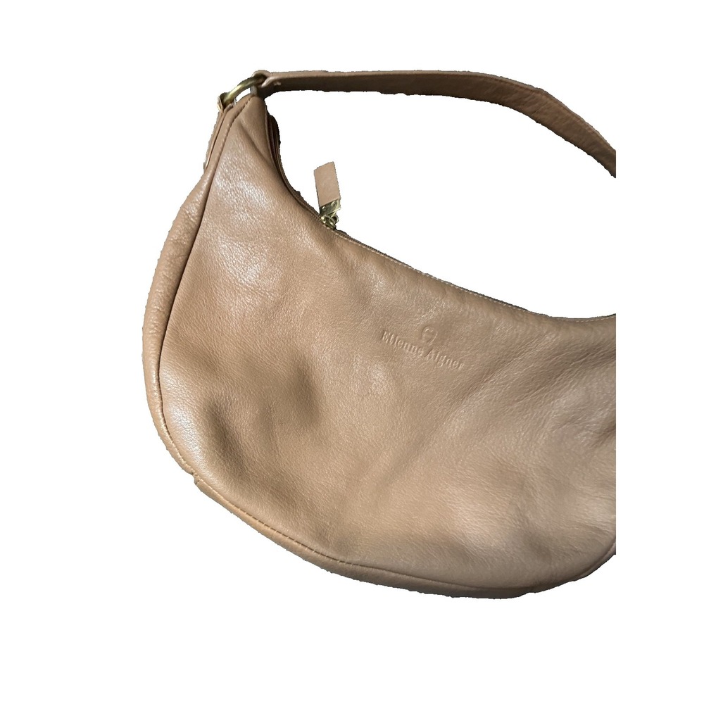 Vintage Etienne Aigner Leather Tan Brown Hobo Shoulder Handbag Purse One Handle - Picture 2 of 5